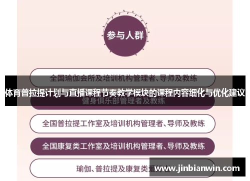 体育普拉提计划与直播课程节奏教学模块的课程内容细化与优化建议